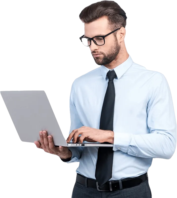 Man Standing Laptop2 V2 - RKS Infotech