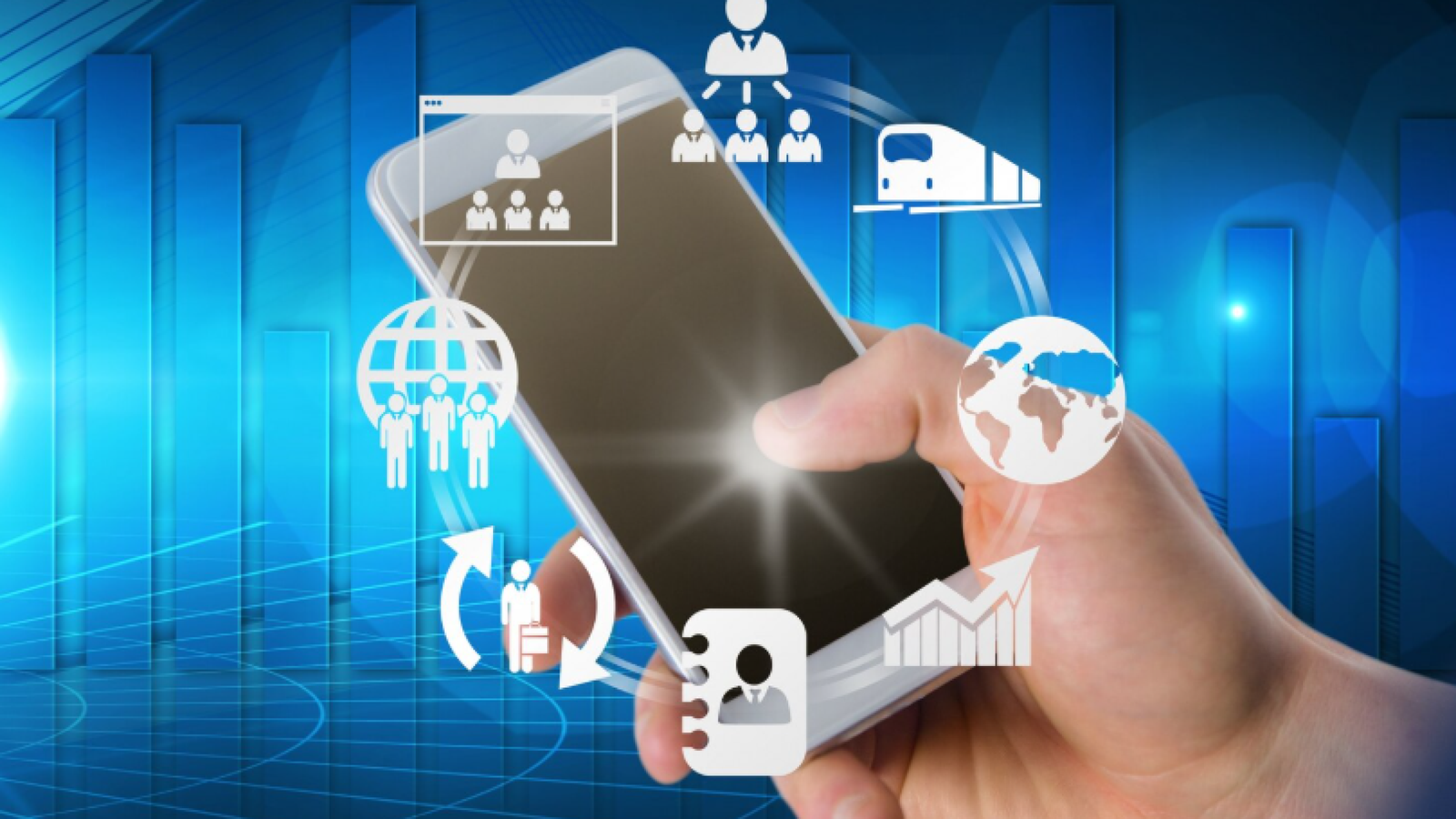 Mobile App Development Services in Pondicherry shown on smartphone interface